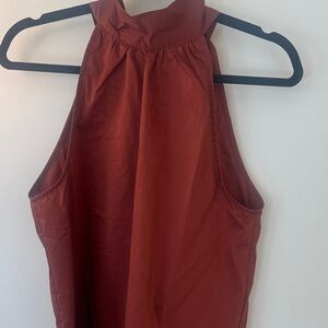 MOTF Rust High-Neck Sleeveless Top